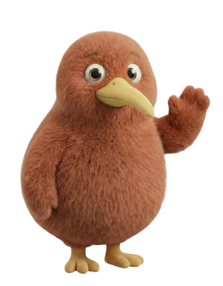 PIC Kiwi mascot waving hello